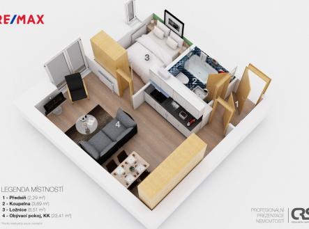 Pronájem bytu, 2+kk, 37 m²