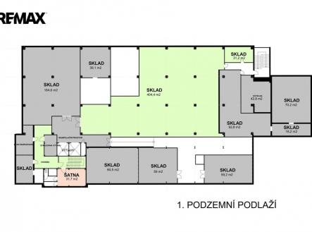 Pronájem skladovací prostor, 436 m²