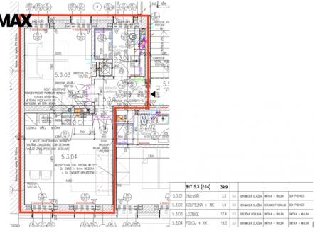 Pronájem bytu, 2+kk, 39 m²