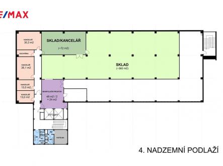 Pronájem skladovací prostor, 456 m²