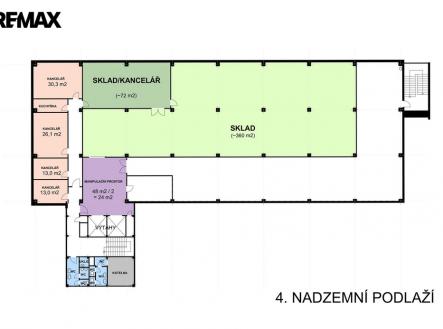 Pronájem skladovací prostor, 456 m²