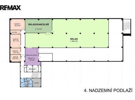 Pronájem skladovací prostor, 456 m²