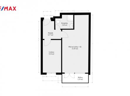 Prodej bytu, 2+kk, 41 m²