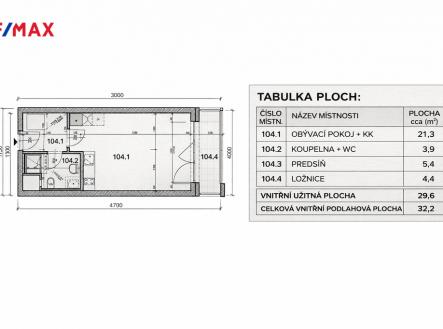 Pronájem bytu, 1+kk, 35 m²