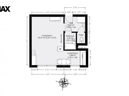 Pronájem bytu, 1+kk, 30 m²