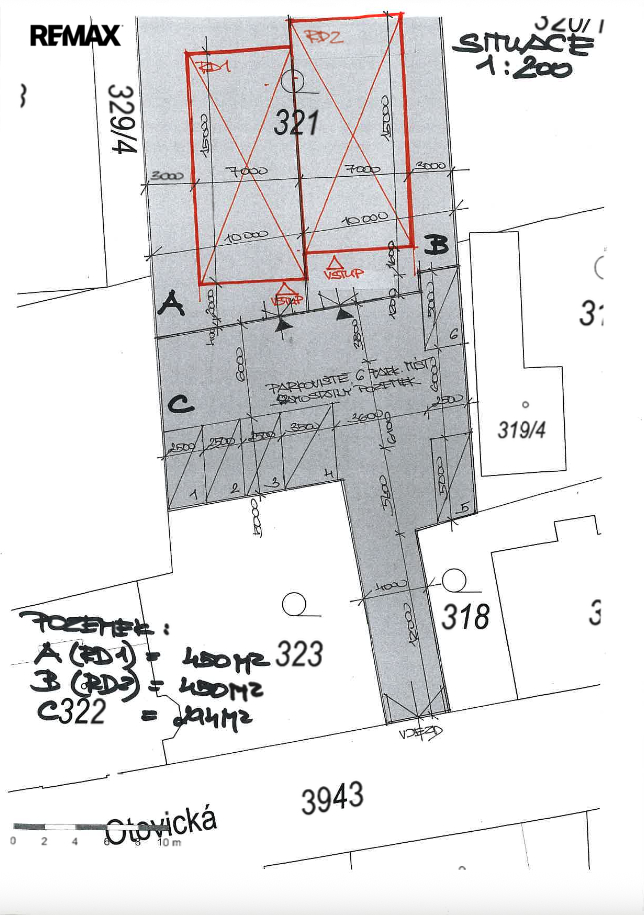 Možné dělení pozemku