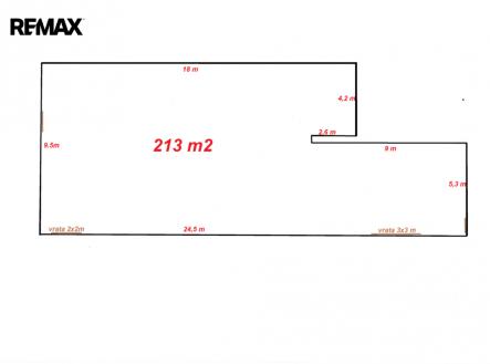 Pronájem skladovací prostor, 213 m²