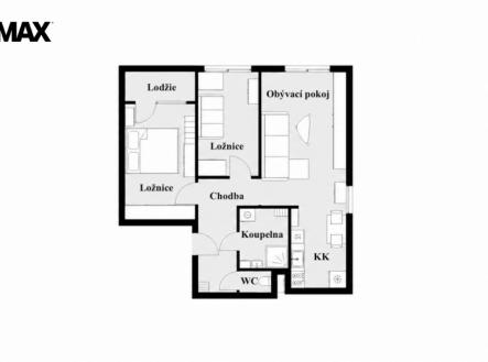 Pronájem bytu, 3+kk, 62 m²