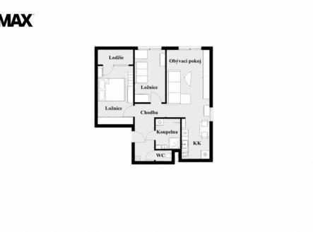 Pronájem bytu, 3+kk, 62 m²