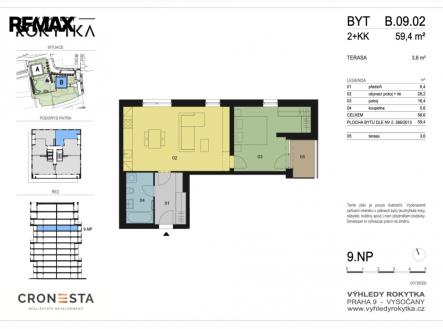 Pronájem bytu, 2+kk, 59 m²
