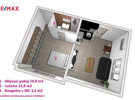 Prodej bytu, 2+kk, 40 m²