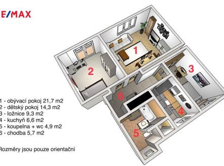 Prodej bytu, 3+1, 72 m²