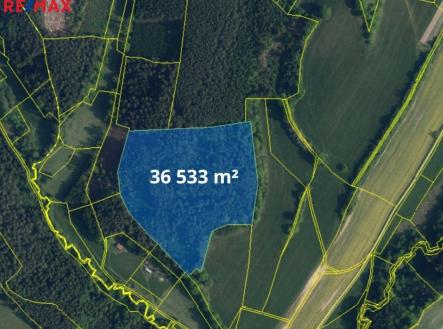 Prodej pozemku, les, 66 688 m²