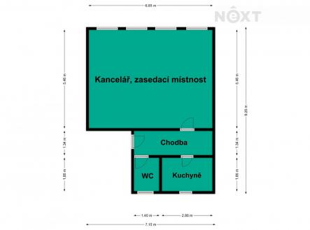 Pronájem - kanceláře, 75 m²