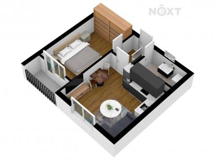 Prodej bytu, 2+kk, 42 m²