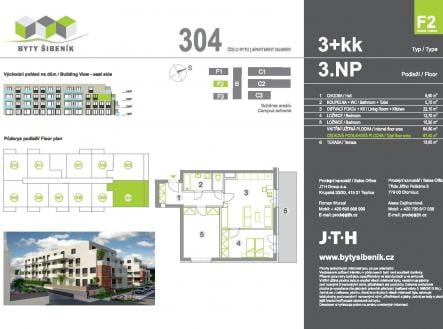 Prodej bytu, 3+kk, 67 m²