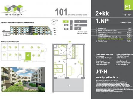 Prodej bytu, 2+kk, 46 m²