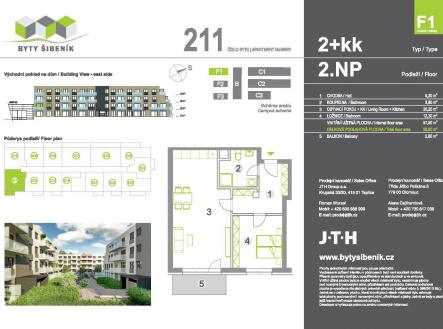 Prodej bytu, 2+kk, 60 m²