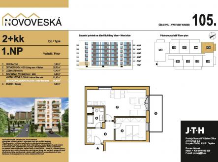 Prodej bytu, 2+kk, 63 m²