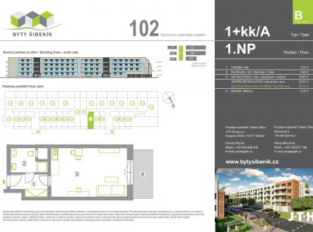 Prodej bytu, 1+kk, 35 m²