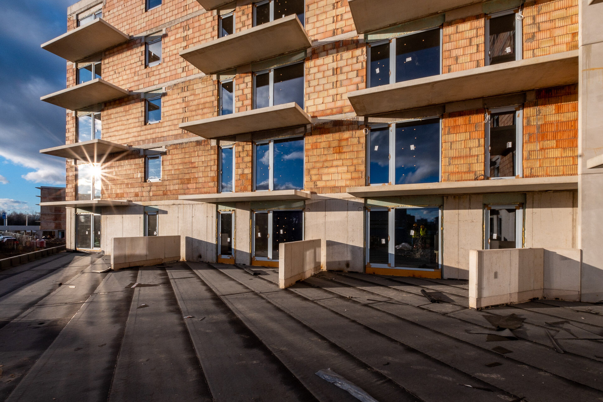 Terasy 2.NP pro byty v bytovém domě A