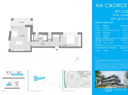 Prodej bytu, 2+kk, 53 m²