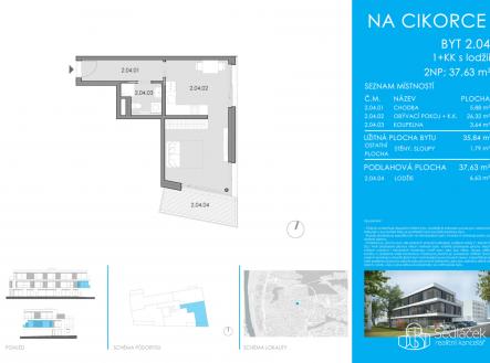 Prodej bytu, 1+kk, 38 m²