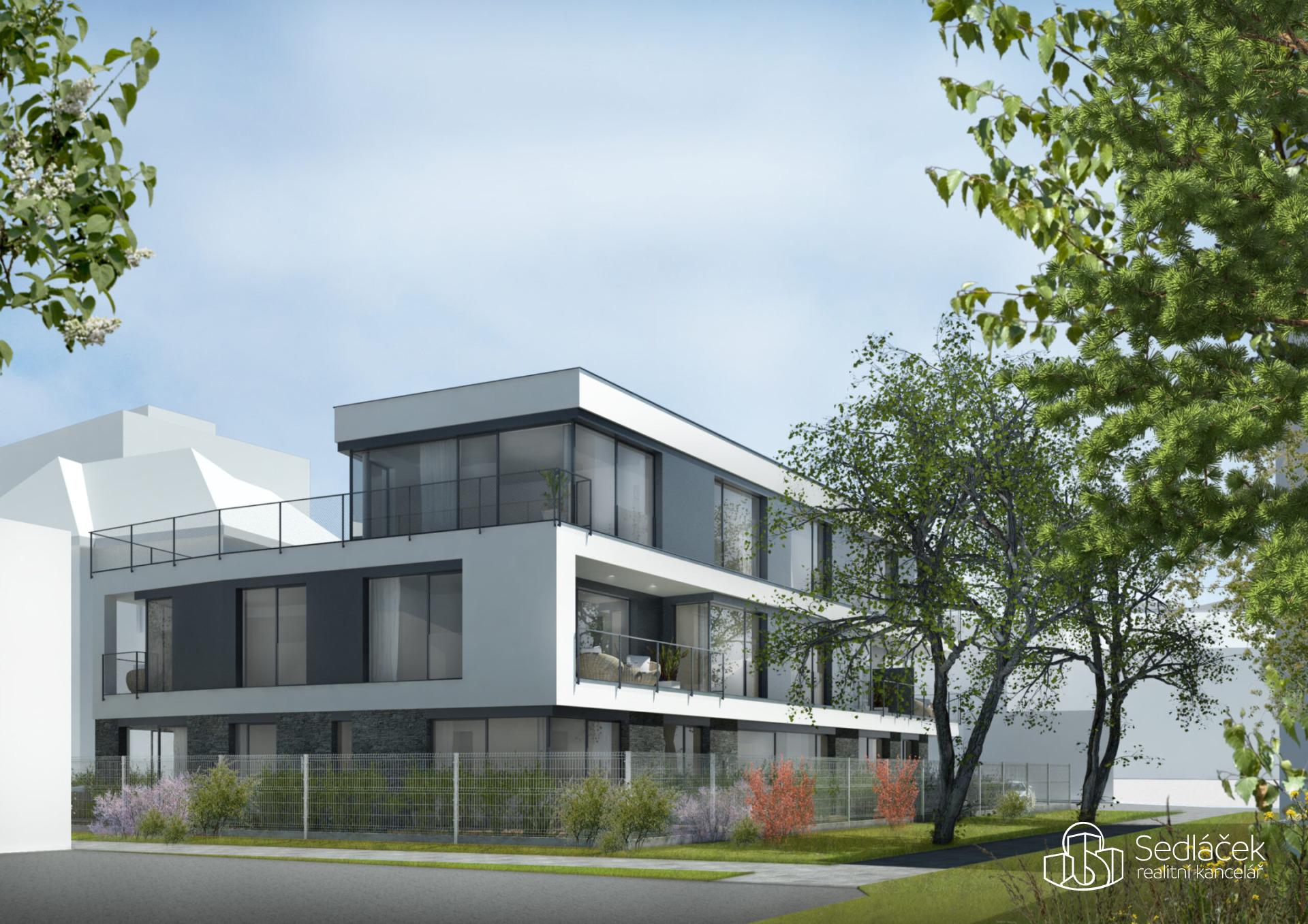 Prodej bytu 2+kk s lodžií – Rezidence Cikorka, Praha – Modřany