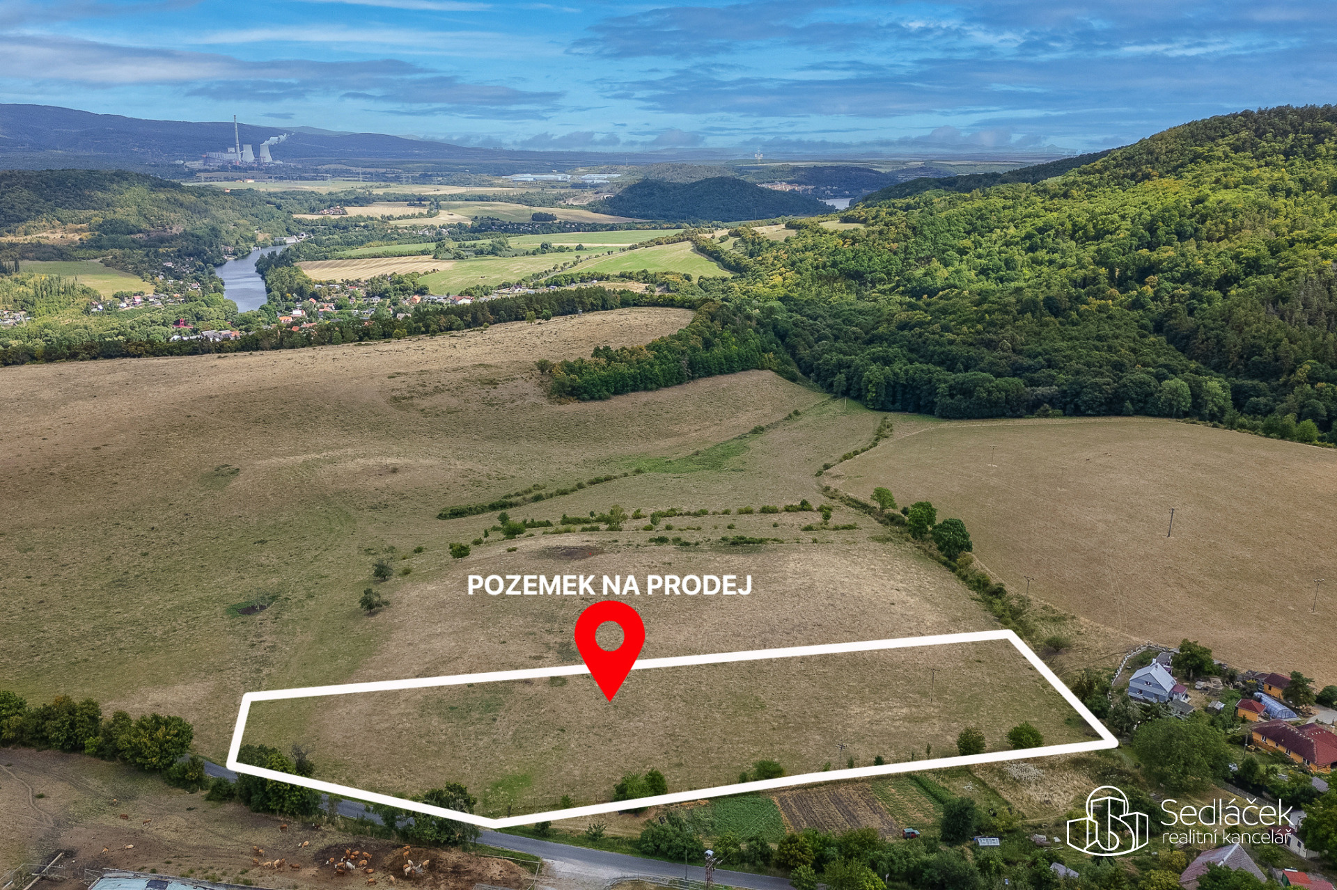 Pozemek 10 940 m² k bydlení i investici – Lestkov u Klášterce n. Ohří