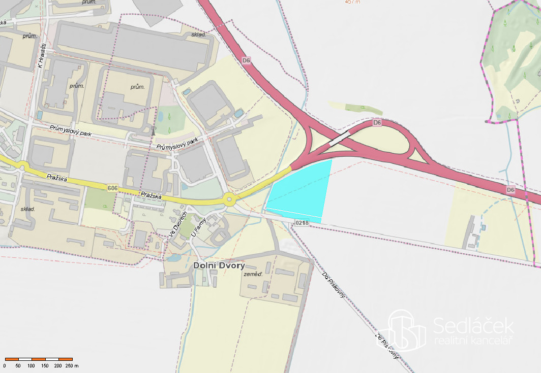 Investiční pozemek 34 918 m² u dálnice D6 – Cheb
