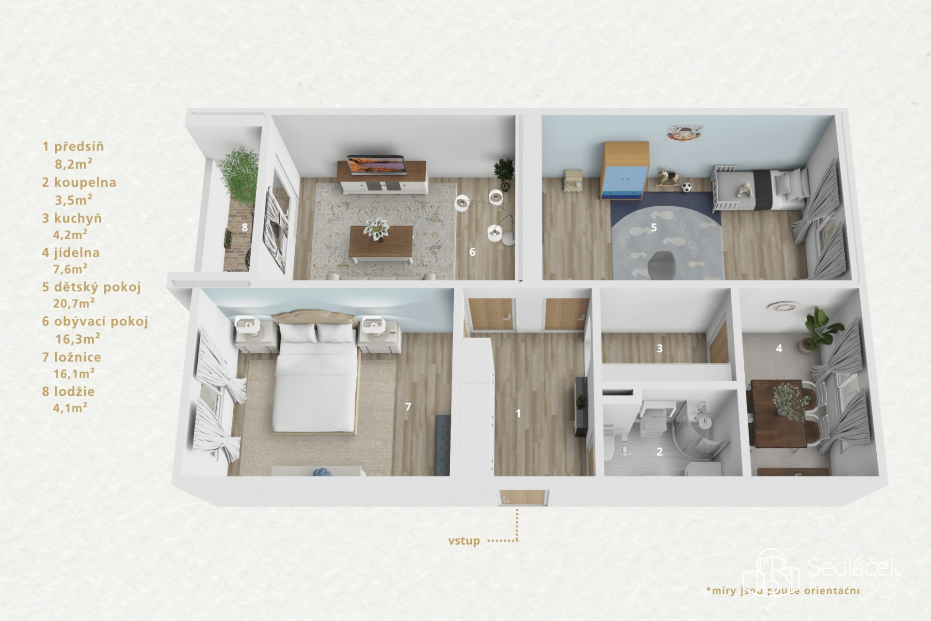 Byt 3+1 s balkonem, 82 m² – klidná poloha na okraji sídliště, Sokolov