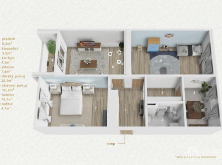 Prodej bytu, 3+1, 77 m²