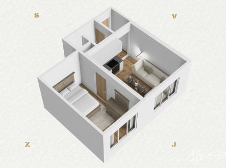 Pronájem bytu, 1+1, 38 m²