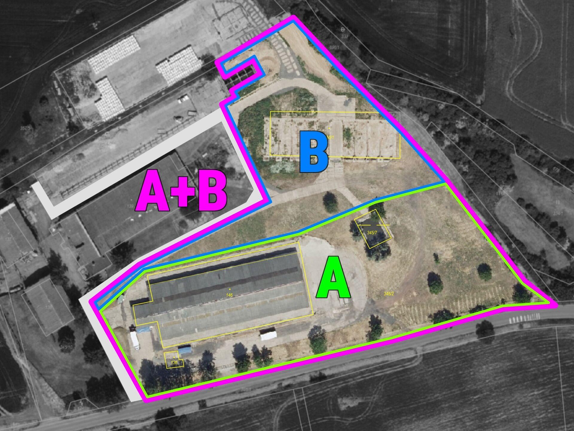 Skladovací hala s volnými pozemky 10.678 m2