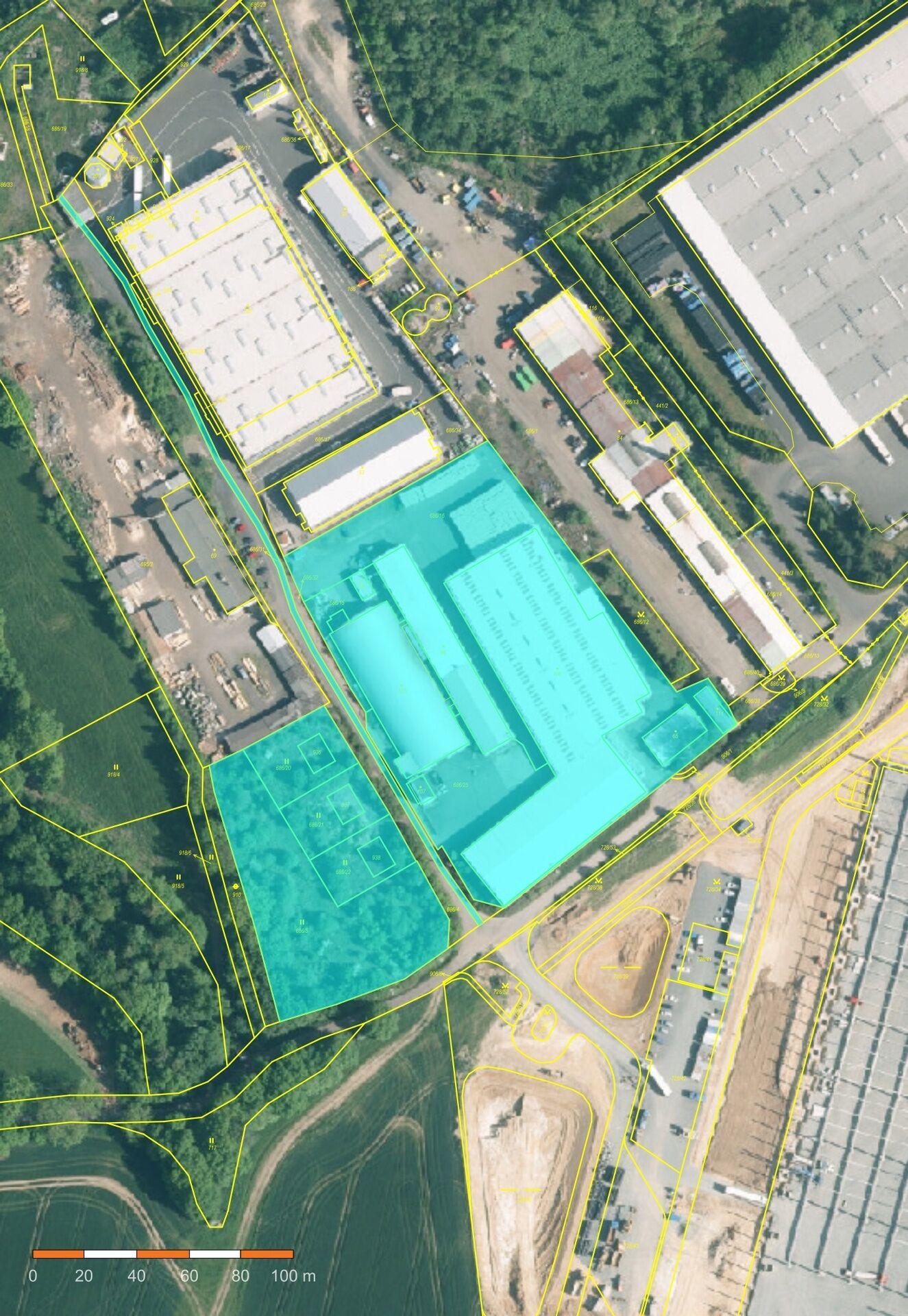 Průmyslový areál o výměře pozemků 22.951 m2