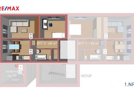 Prodej bytu, 2+1, 48 m²