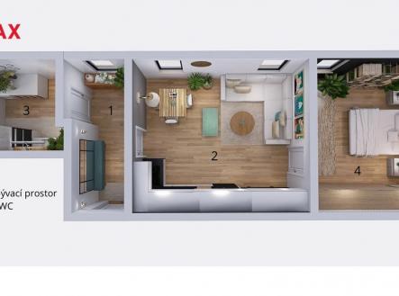 Pronájem bytu, 2+kk, 60 m²