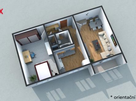 Pronájem bytu, 2+1, 59 m²