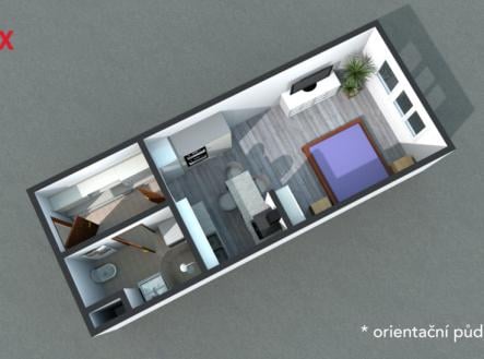 Pronájem bytu, 1+kk, 33 m²