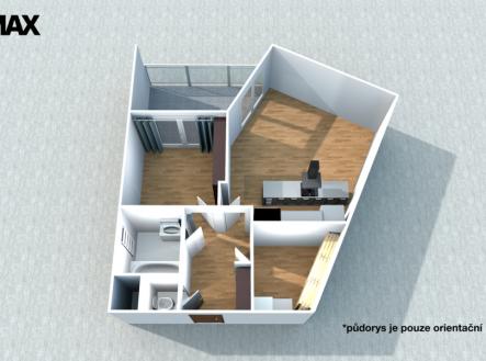 Pronájem bytu, 2+kk, 72 m²