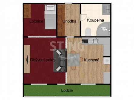 Prodej bytu, 1+kk, 42 m²