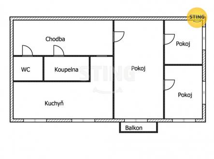 Prodej bytu, 3+1, 68 m²