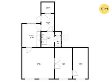 Prodej bytu, 3+1, 76 m²