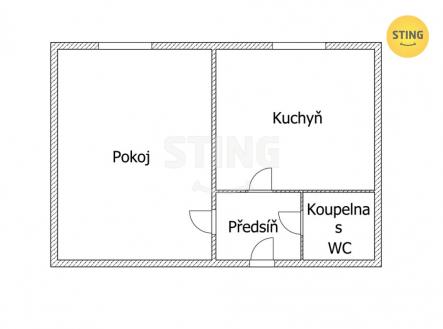 Prodej bytu, 1+1, 40 m²