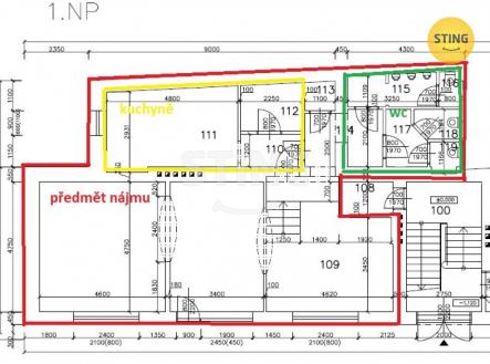 Pronájem obchodní prostor, 90 m²