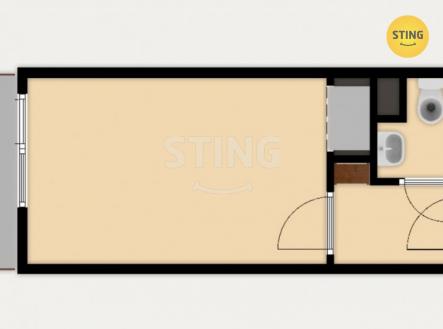 Pronájem bytu, garsoniéra, 14 m²