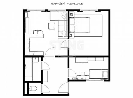 Prodej bytu, 2+1, 66 m²
