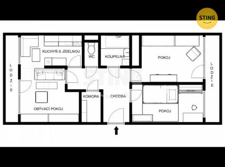 Pronájem bytu, 3+1, 86 m²