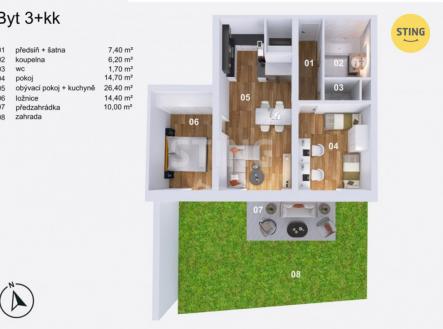 Prodej bytu, 3+kk, 150 m²