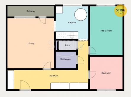 Pronájem bytu, 3+1, 64 m²